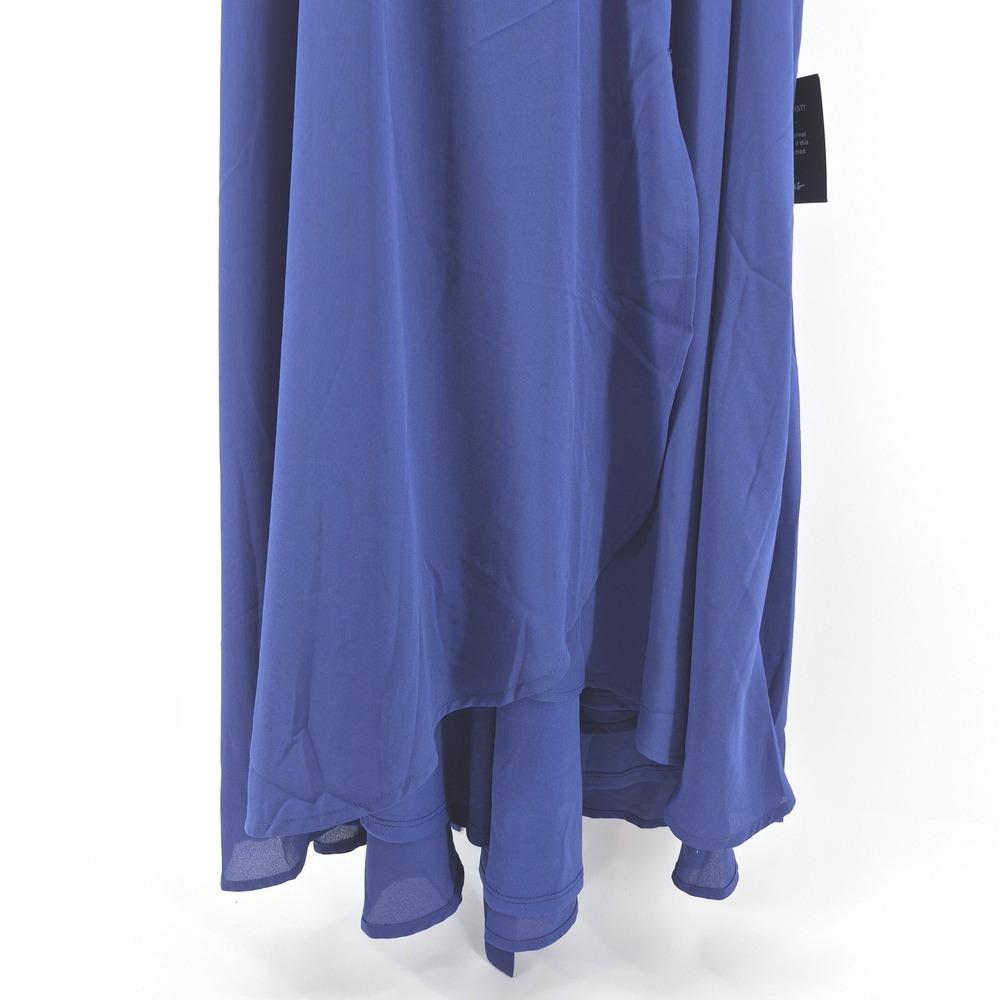 Lulus My Whole Heart Royal Blue Wrap Dress High-Low Maxi XL NWT Wedding Guest - Picture 4 of 15